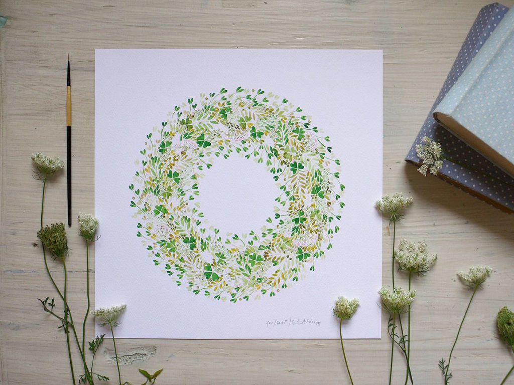 Akvarelne ilustracije v tiskani obliki