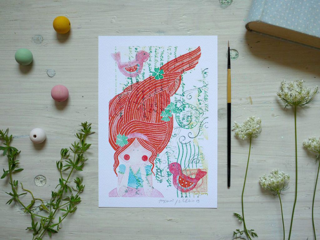 Akvarelne ilustracije v tiskani obliki