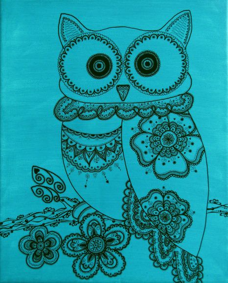 Mojca Baloh: Ustvarja umetnine na platnu z akrilnimi barvami in tuši