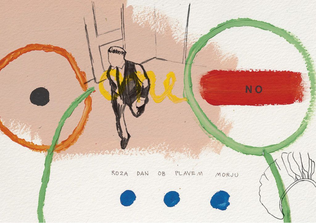 Zgodbo šepeta preko risbe